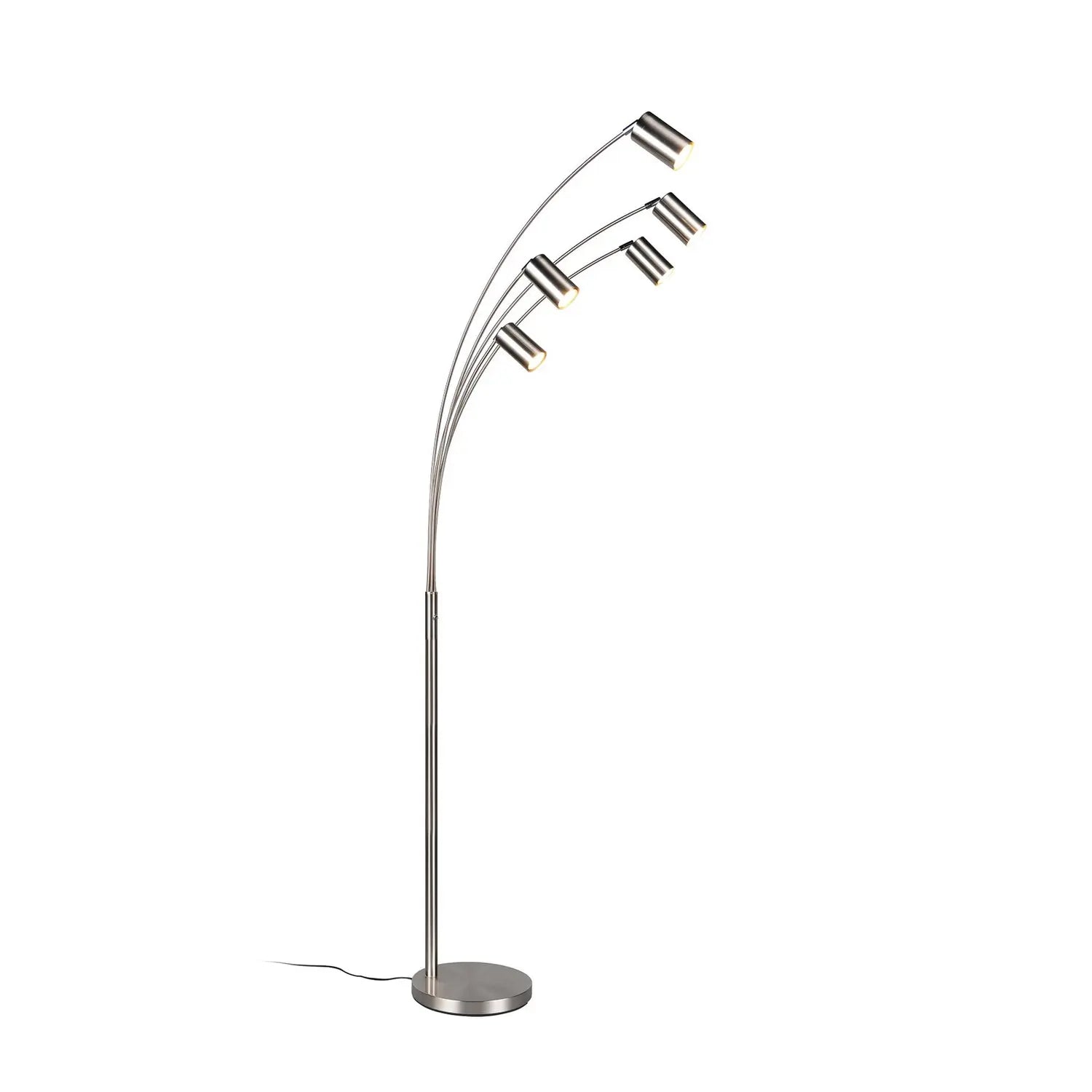 B-Ware Trio Lighting Stehleuchte Lampe Marley Nickel Höhe 200 Cm 5 Flammig Metall - 4017807612356