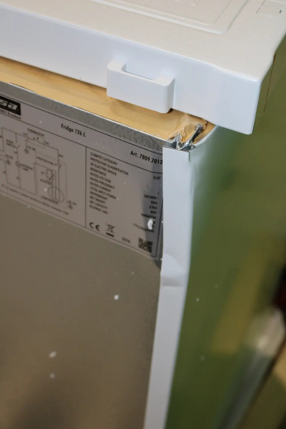 C-Ware Trisa 7809.7012 Kühlschrank Kühlgerät Eek D 126 L Standgerät Siehe Text/Foto - 7640439760910
