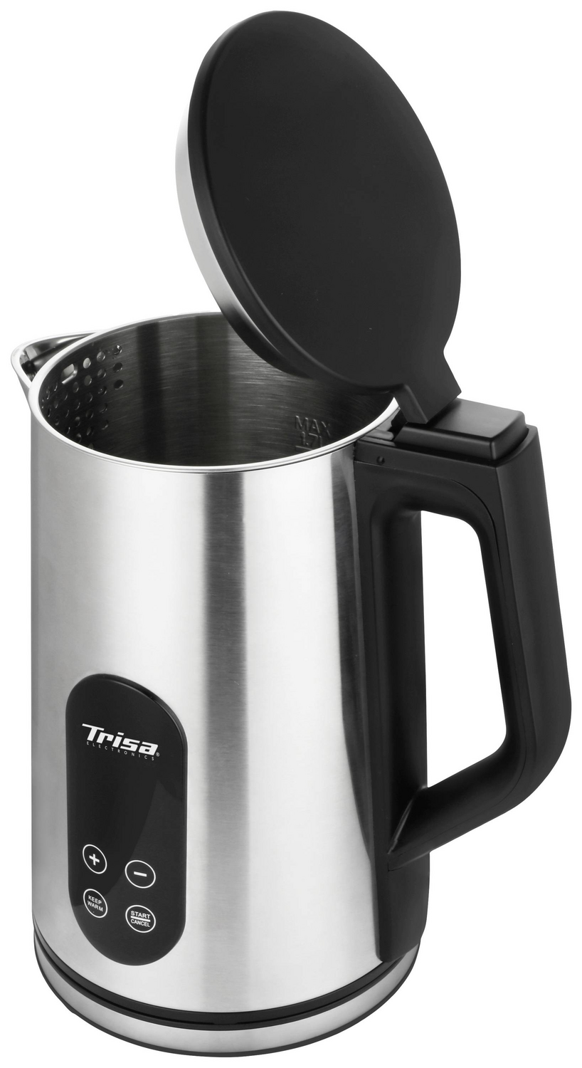 Bouilloire numérique Trisa, en acier inoxydable, capacité 1,7 l (produit d'occasion).