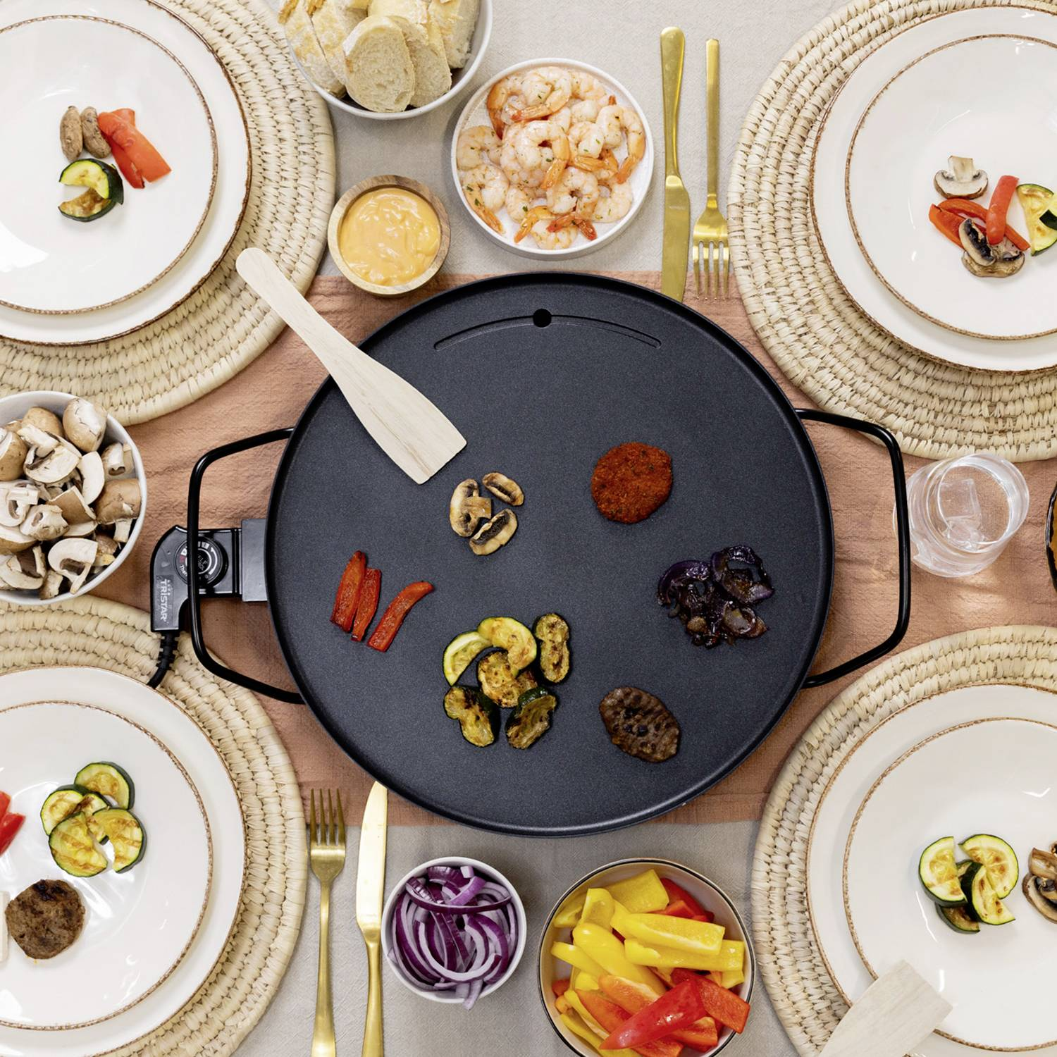 Tristar Bp 2787 Elektro Grillplatte Schwarz Grill Gartengrill Picknickgrill B-Ware - 8712836974012