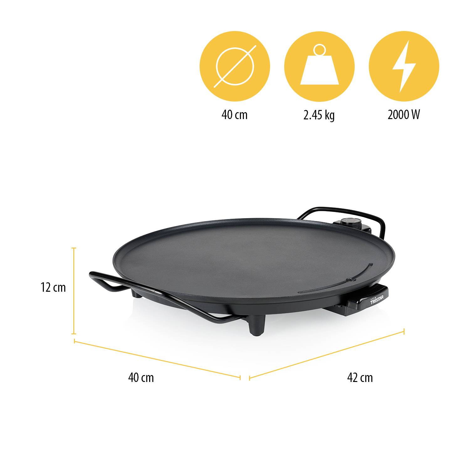 Tristar Bp 2787 Elektro Grillplatte Schwarz Grill Gartengrill Picknickgrill B-Ware - 8712836974012