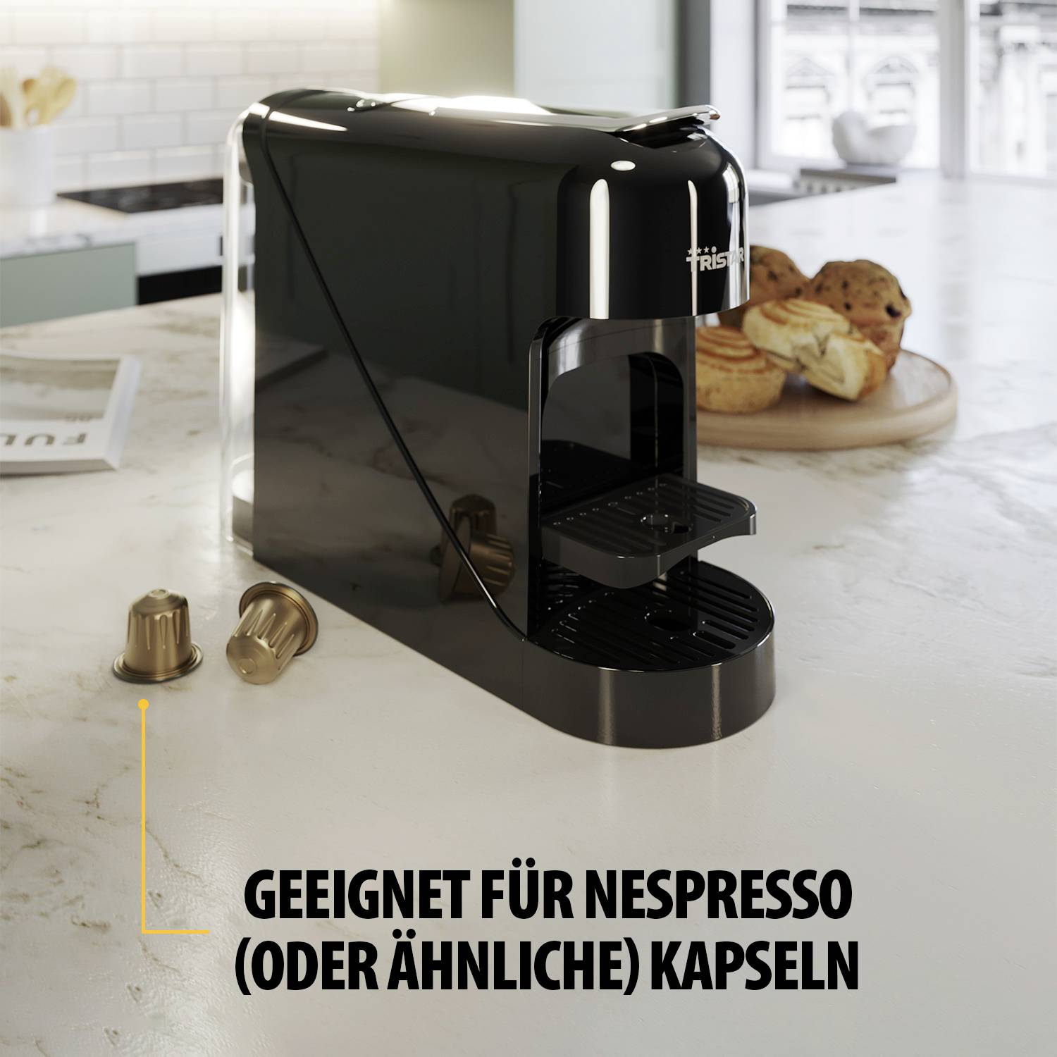 D-Ware Tristar Cm 2300 Kapselmaschine Schwarz Nespresso Kapselmaschinen Defektware - 8712836988644