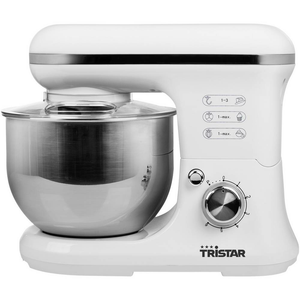 B-Ware Tristar Mx 4817 Küchenmaschine Knetmaschine Rührmaschine  1200 W Weiß Silber
