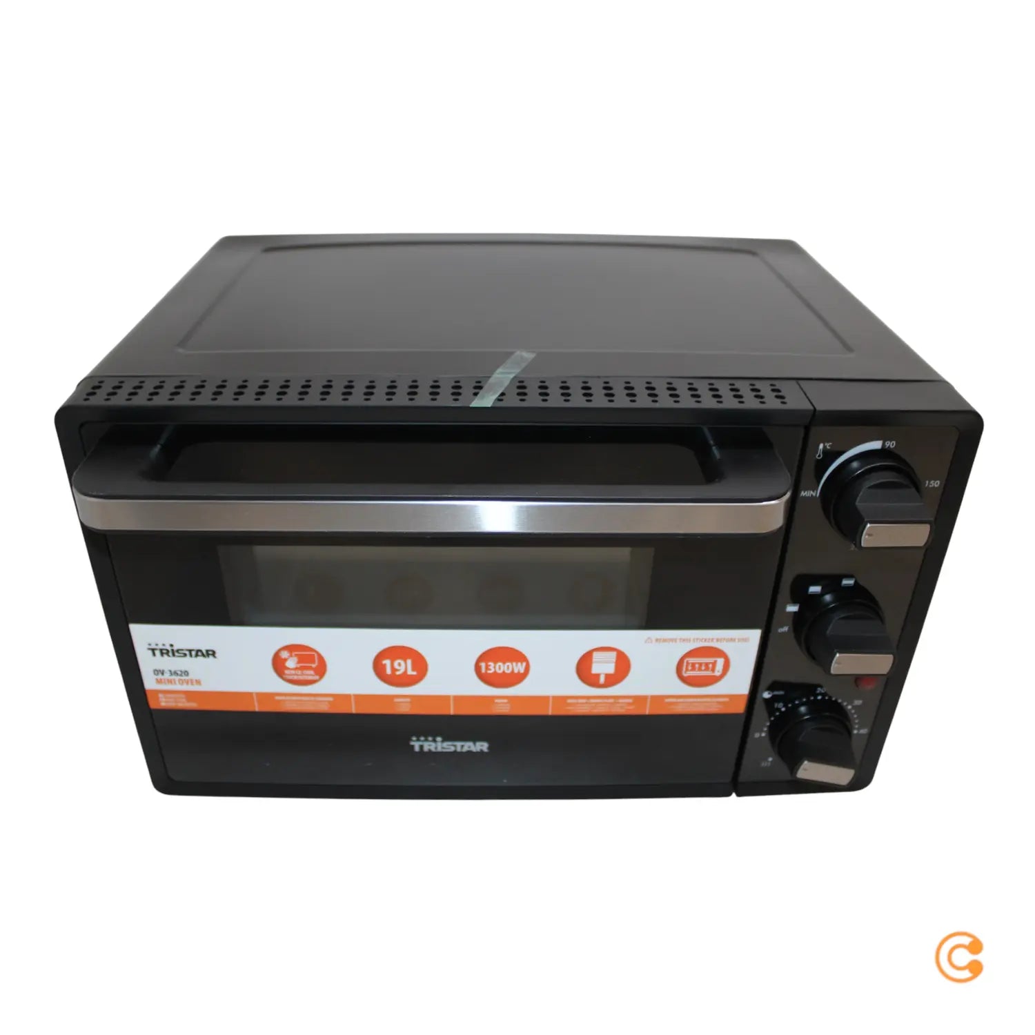 B-Ware Tristar Ov 3620 Kompaktofen Mini Backofen Ofen 19 Liter Silber Siehe Text/Foto - 8713016085894