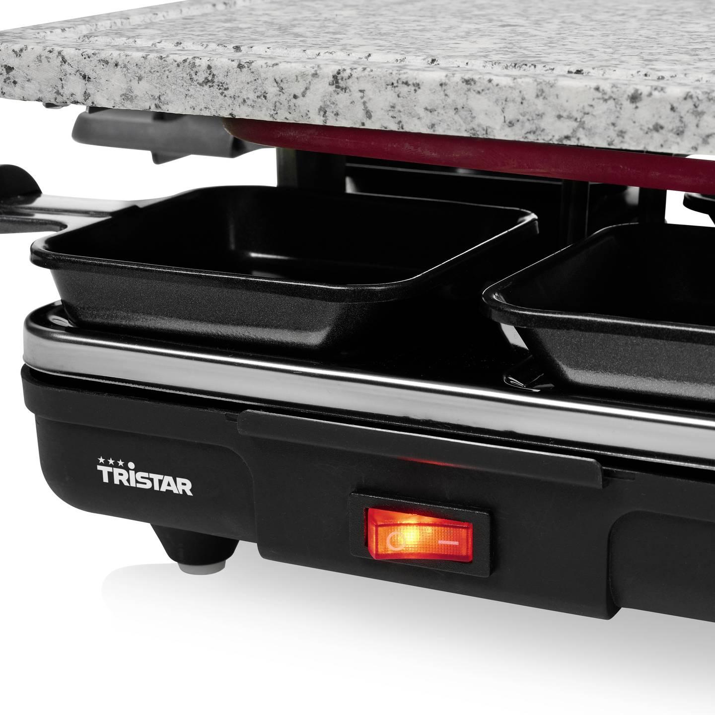 B-Ware Tristar Ra 2745 Raclette Tischgrill Antihaftbeschichtung 4 Pfännchen Schwarz Grau - 8712836968950