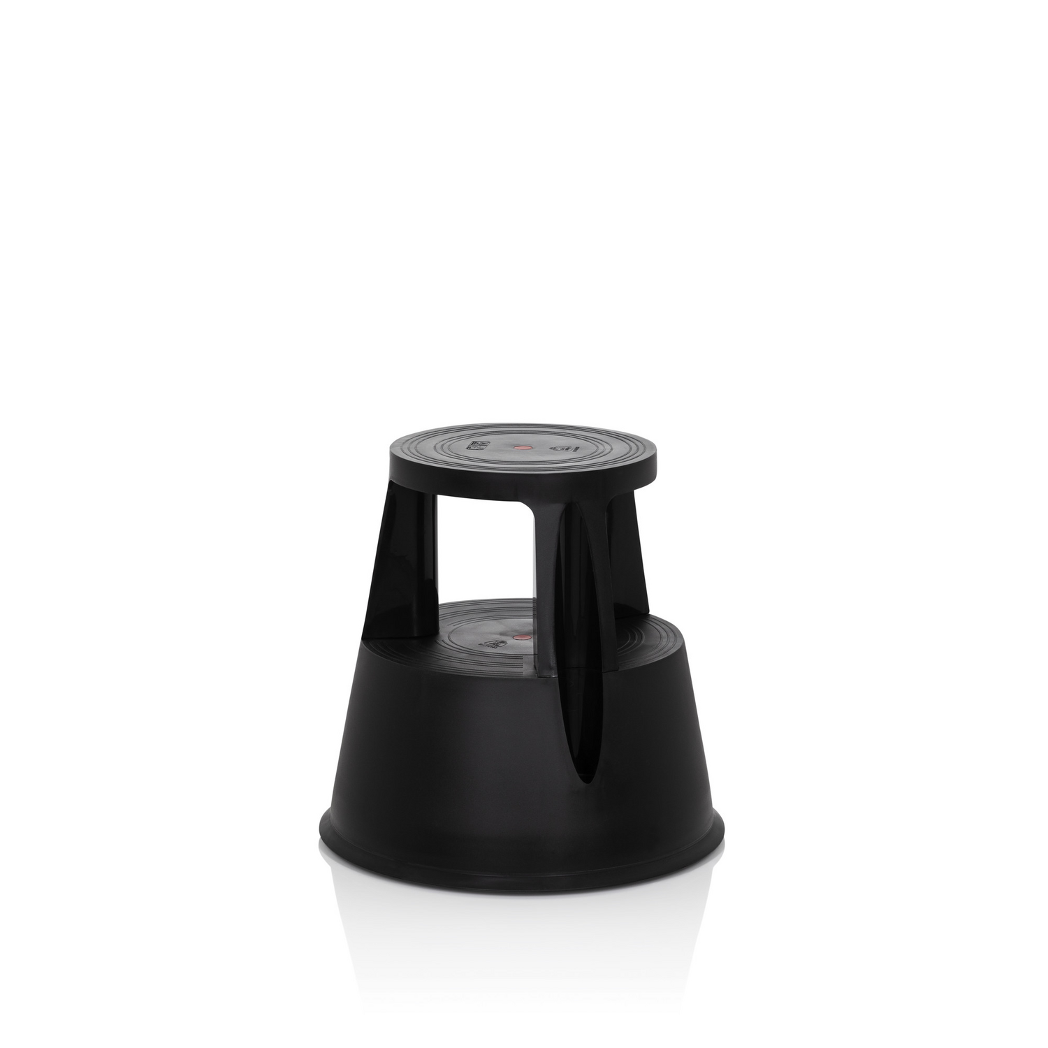 Hjh Office Tritthocker Rollhocker Trittstufe Kunststoff Schwarz 150kg Haushalt B-Ware - 4251084677213