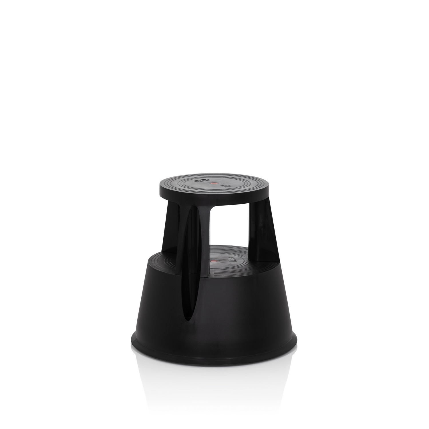 Hjh Office Tritthocker Rollhocker Trittstufe Kunststoff Schwarz 150kg Haushalt B-Ware - 4251084677213