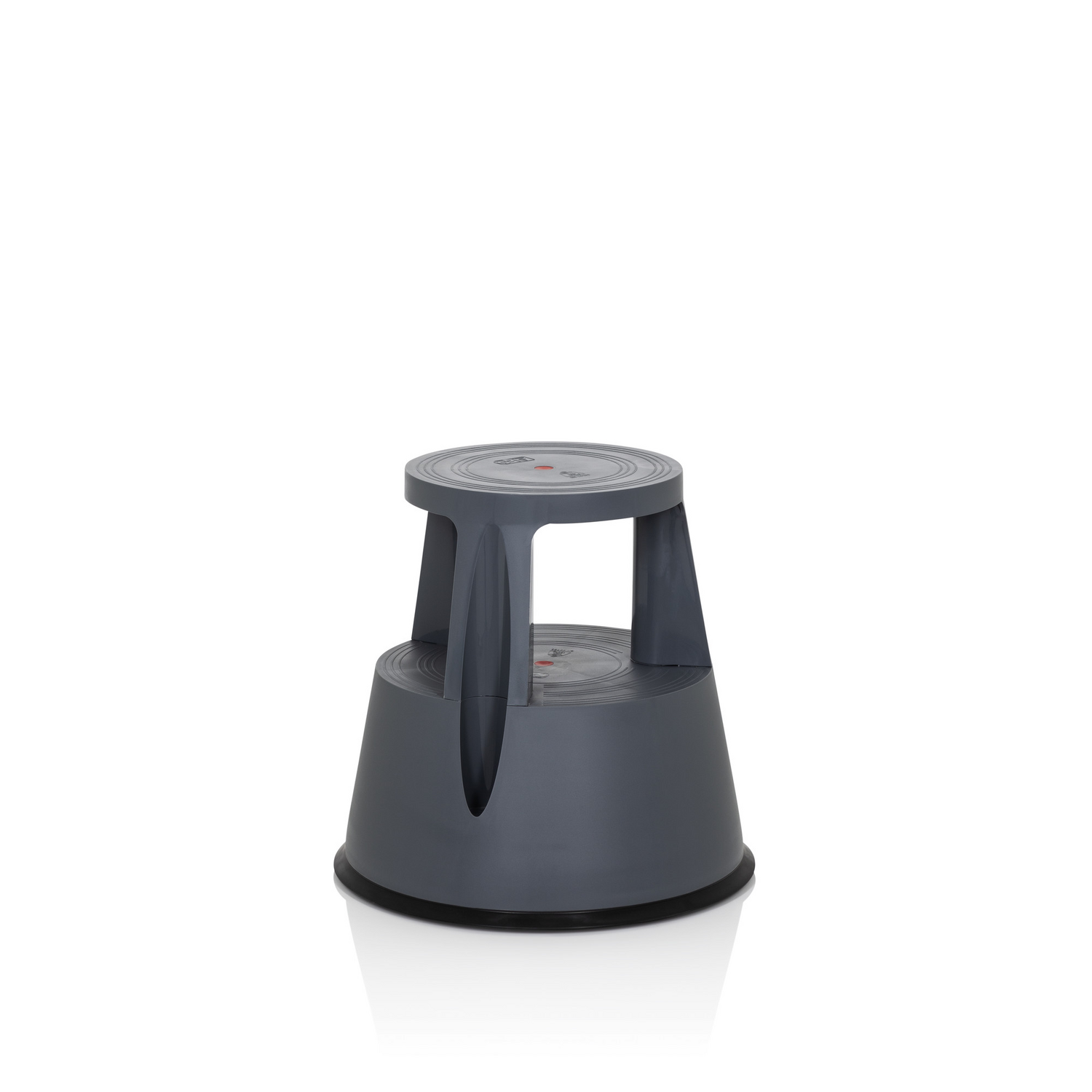 B-Ware Hjh Office Tritthocker Rollhocker Rolltritt Kunststoff Dunkelgrau Tio M I 150kg - 4251084677220