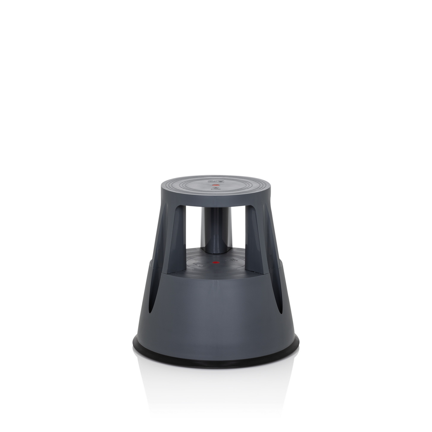 B-Ware Hjh Office Tritthocker Rollhocker Rolltritt Kunststoff Dunkelgrau Tio M I 150kg - 4251084677220