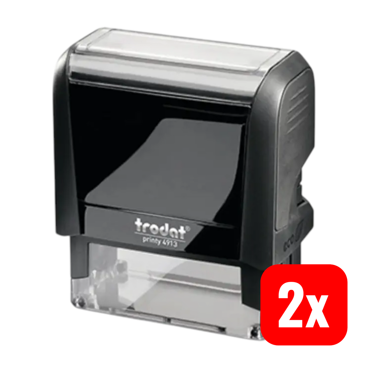 Trodat Textstempel Stempel Textplatte Gutschein Schwarz 58 x 22 mm 2 STÜCK - 9008056440864
