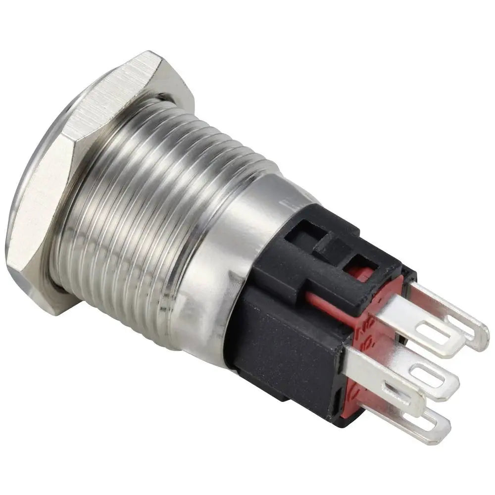 B-Ware Tru Components Drucktaster Schalter Edelstahl Tastend Ip65 Ringbeleuchtung Rot - 4064161322599