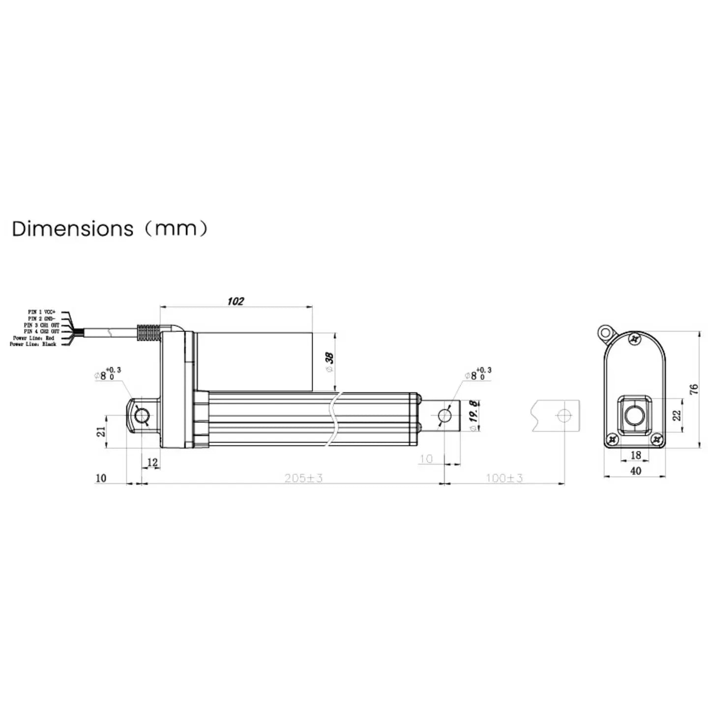B-Ware Tru Components Elektrozylinder Linearantrieb Tc24 100 250 P 100 Mm 250 N 24 V - 4064161472041