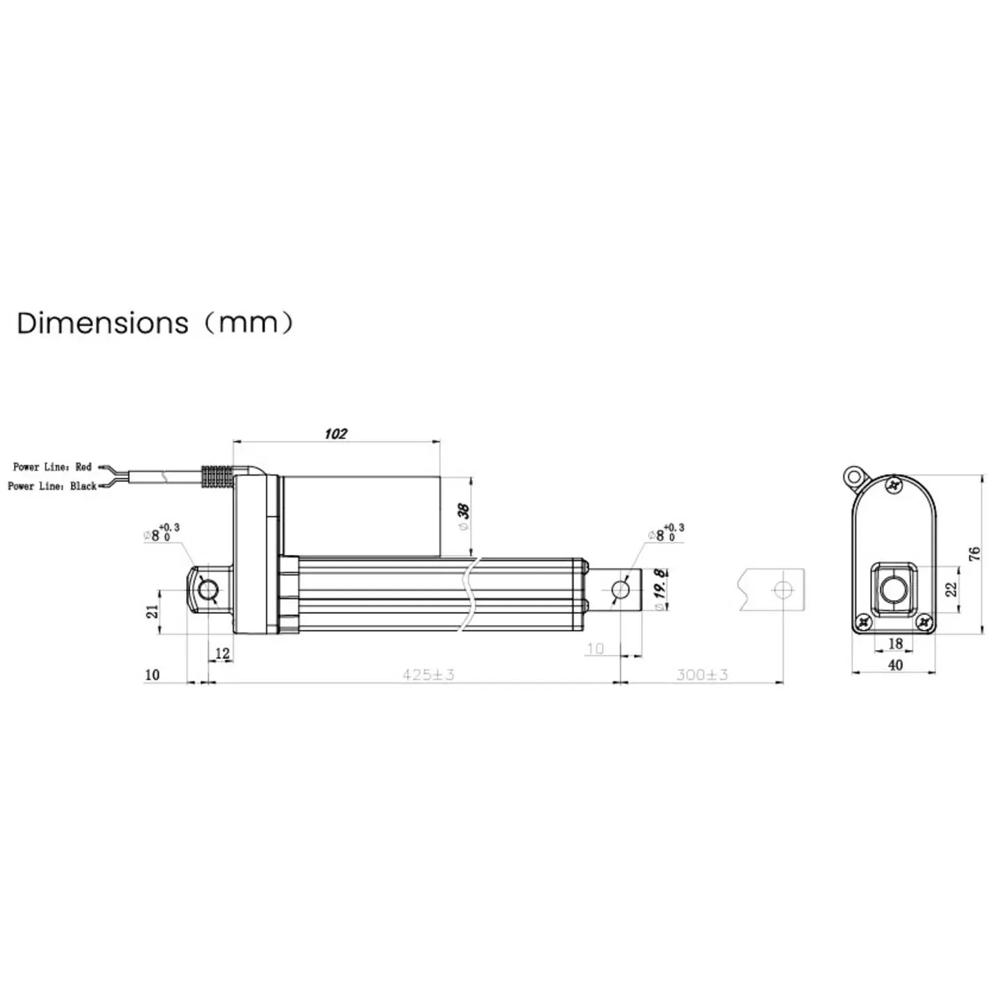 B-Ware Tru Components Elektrozylinder Linearantrieb Tc24 300 1000 1000 N 300 Mm 24 V - 4064161472102