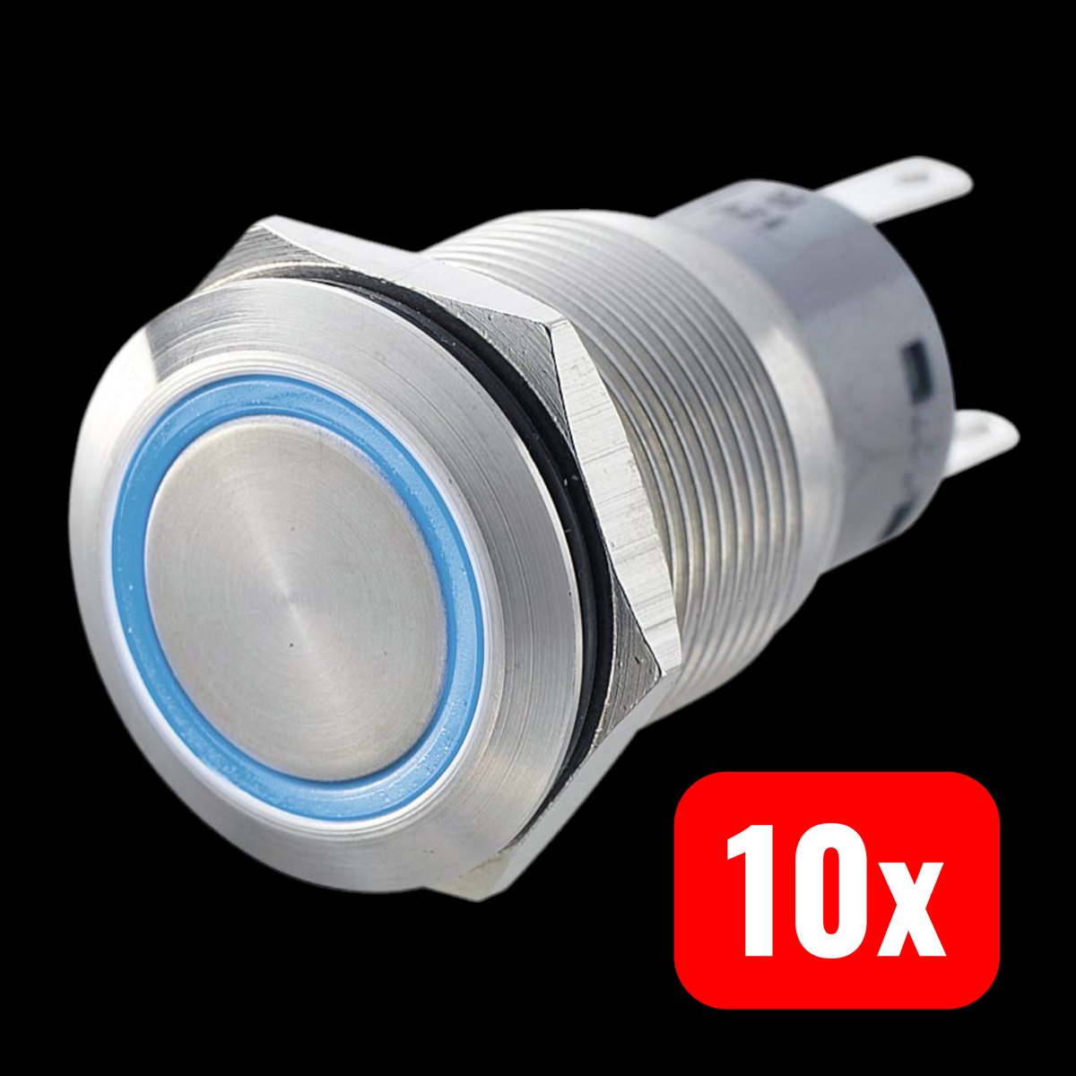 TRU COMPONENTS Drucktaster Taster Schalter Druckschalter Klingeltaster 10 STÜCK - 2050000417627