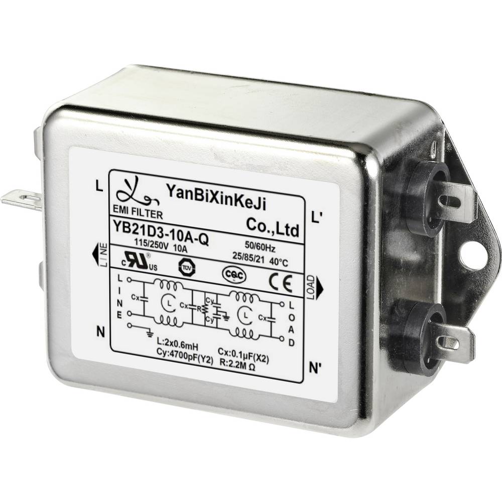 TRU COMPONENTS Entstörfilter Netzfilter Filter Stromfilter 250 V AC 10 A 6 STÜCK - 4064161228006