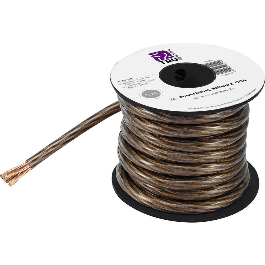 Tru Components Powerkabel Stromleitung Stromkabel 35 Qmm 5 M Kupferleitung B-Ware - 4016139232140