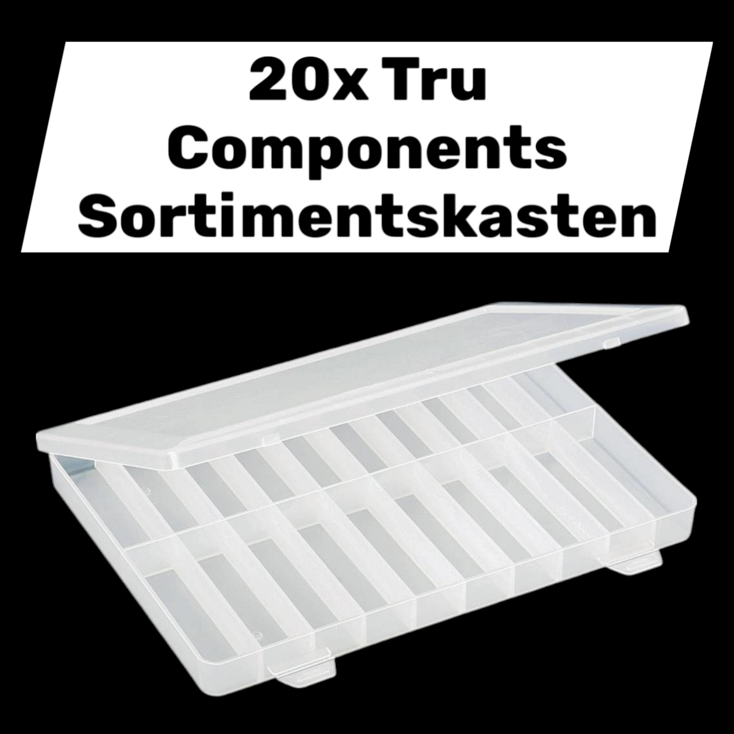 Tru Components Sortimentskasten 250 X 180 X 24 Mm Fächer 20    20 Stück B-Ware - 4016139210759