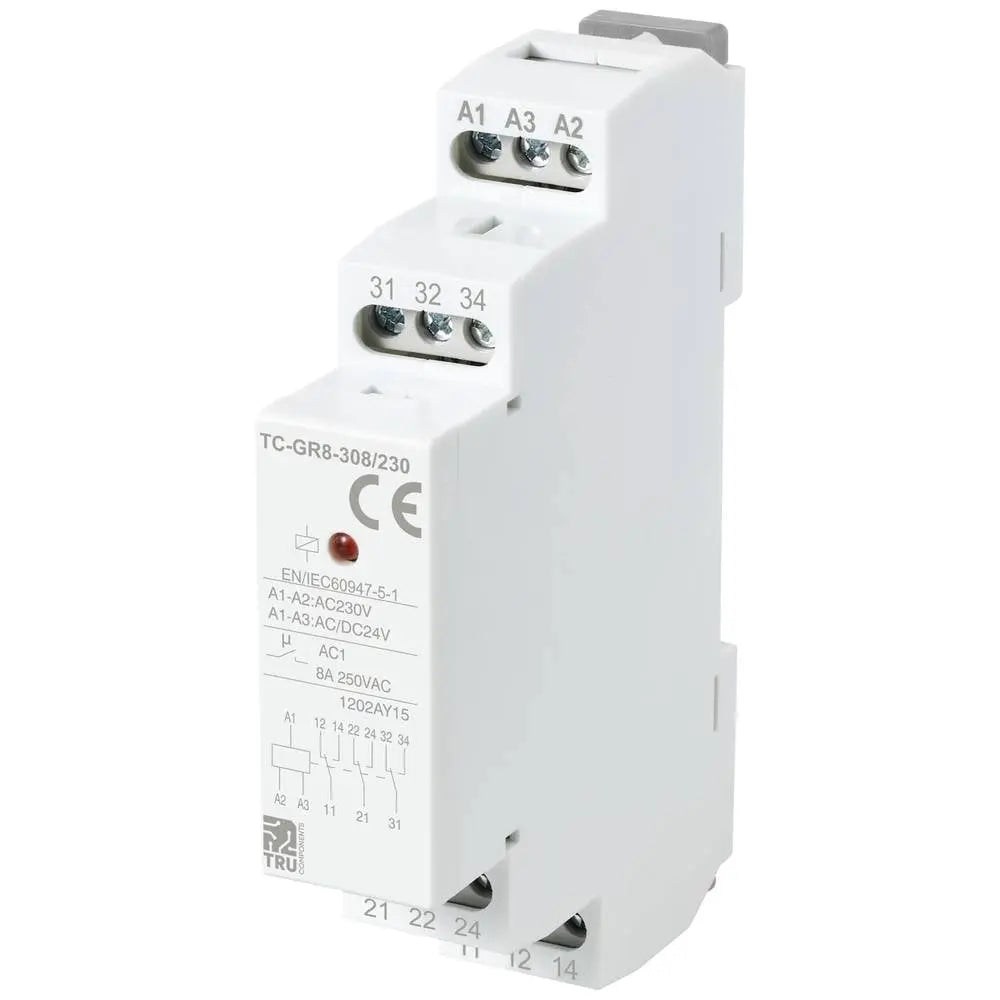 B-Ware Tru Components Hilfsschalter Tc Gr8 308/230 3 Wechsler Hutschiene 5 Stück - 4064161311067