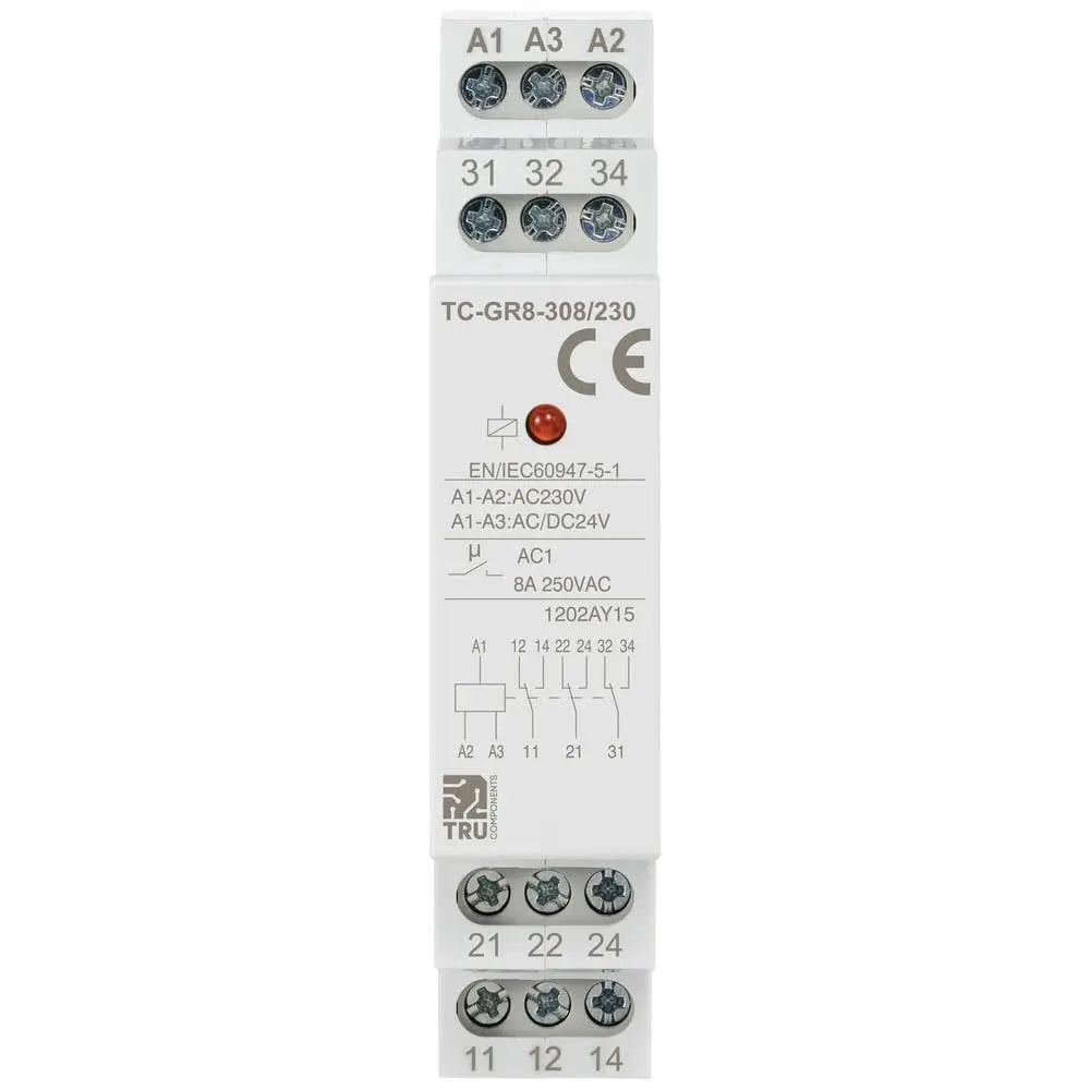 B-Ware Tru Components Hilfsschalter Tc Gr8 308/230 3 Wechsler Hutschiene 5 Stück - 4064161311067