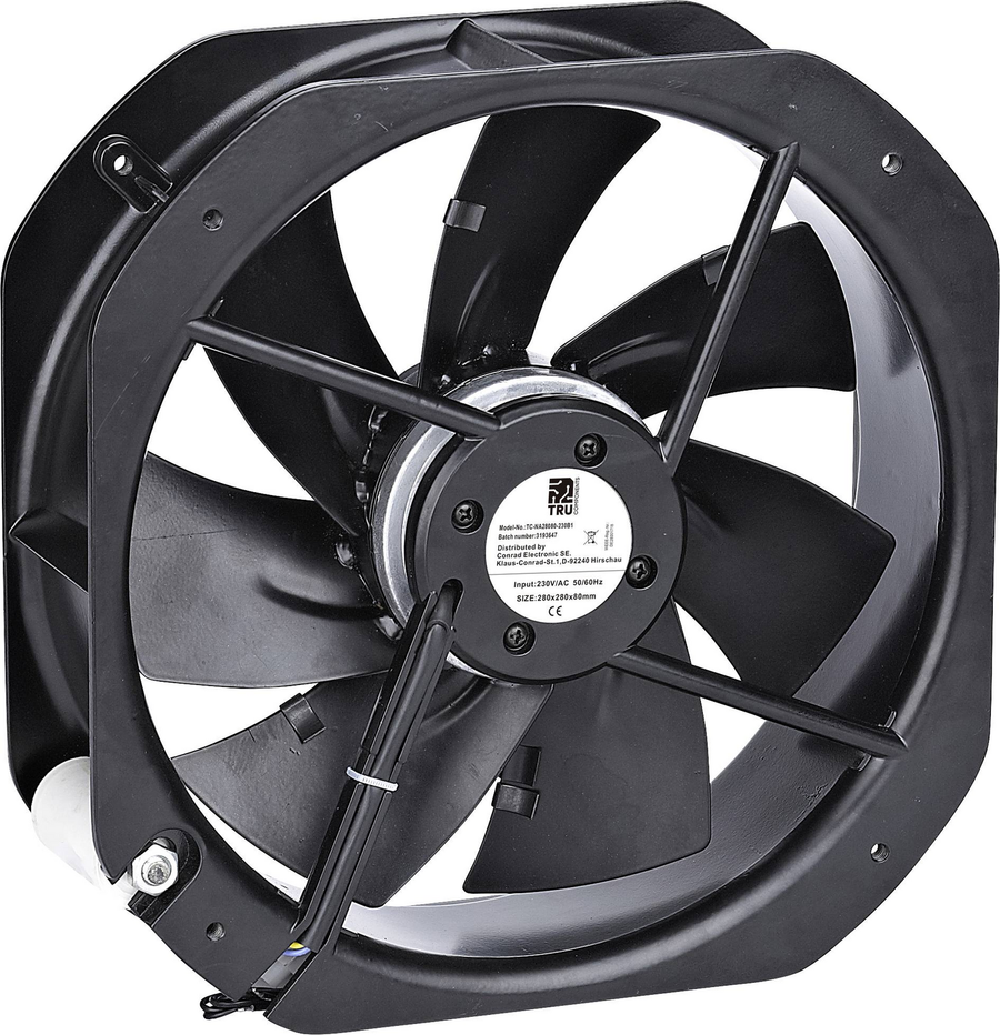 Tru Components Tc Na28080 230 B1 Axiallüfter 230 V/Ac 2570m³/H 280x280x80mm B-Ware - 4064161327457