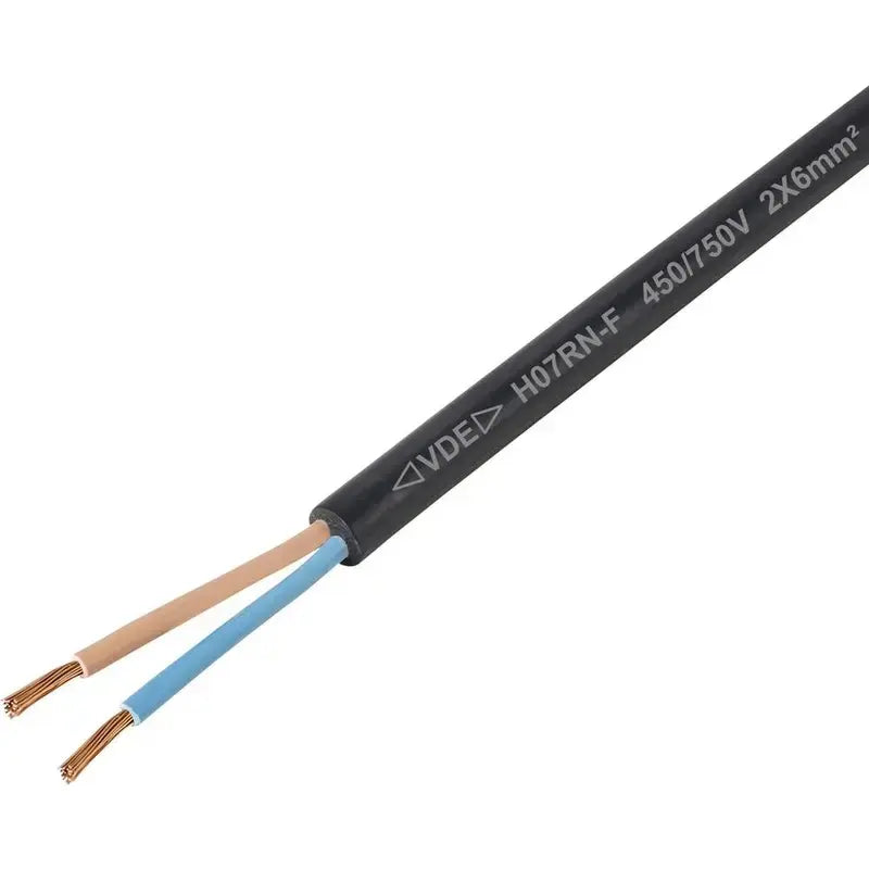 B-Ware Tru Components Gummischlauchleitung Kabel Schwarz H07 Rn F 2 X 6 Mm² 51 Meter - 4064161292182