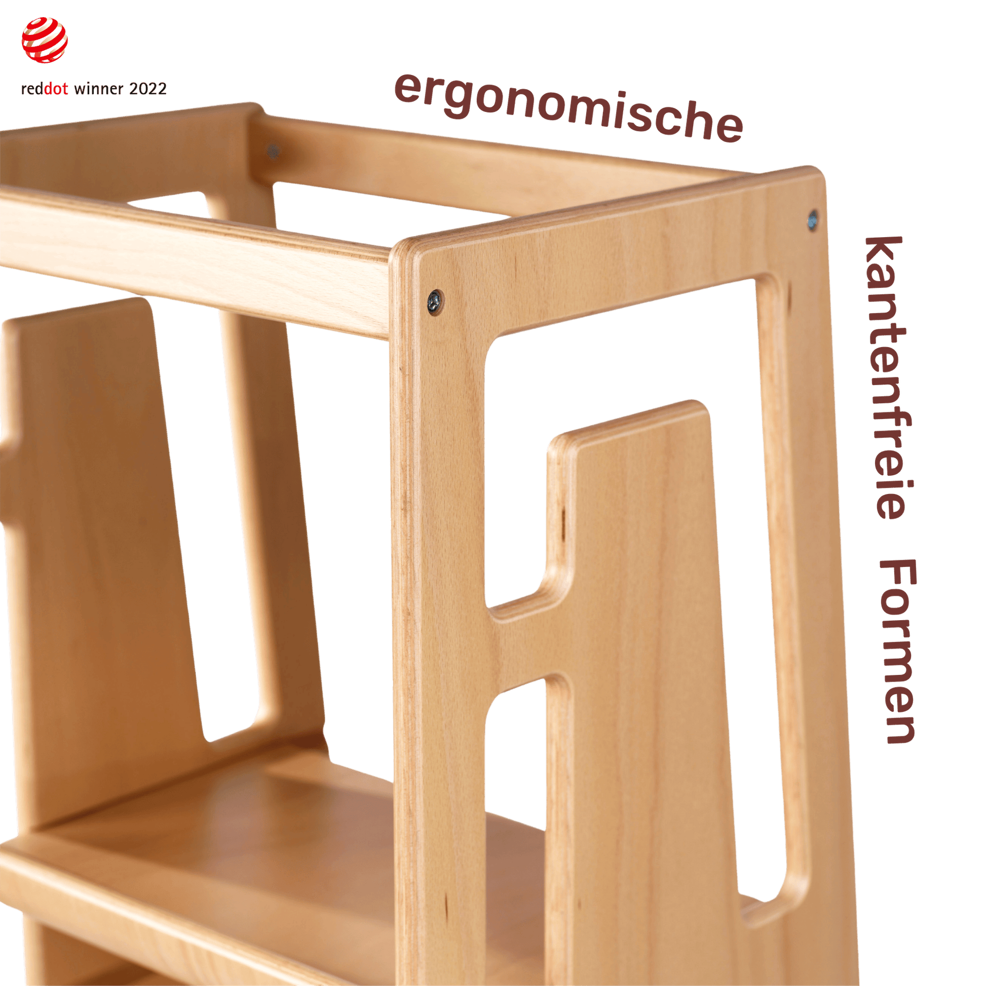 Tuki Lernturm Tritthocker Whitewash Kinderhocker Schweizer Design Birke 3 fach - 7649988743115