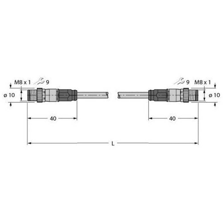 Turck Sensor Steckverbinder Anschluss 6934159 Konfektioniert Hauptkabel Sensor B-Ware - 4047101354133