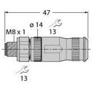 B-Ware Turck Fw M8 St4 G Sb Me Sh 6.5 Sensorleitung Verbindungskabel Kabel Stecker