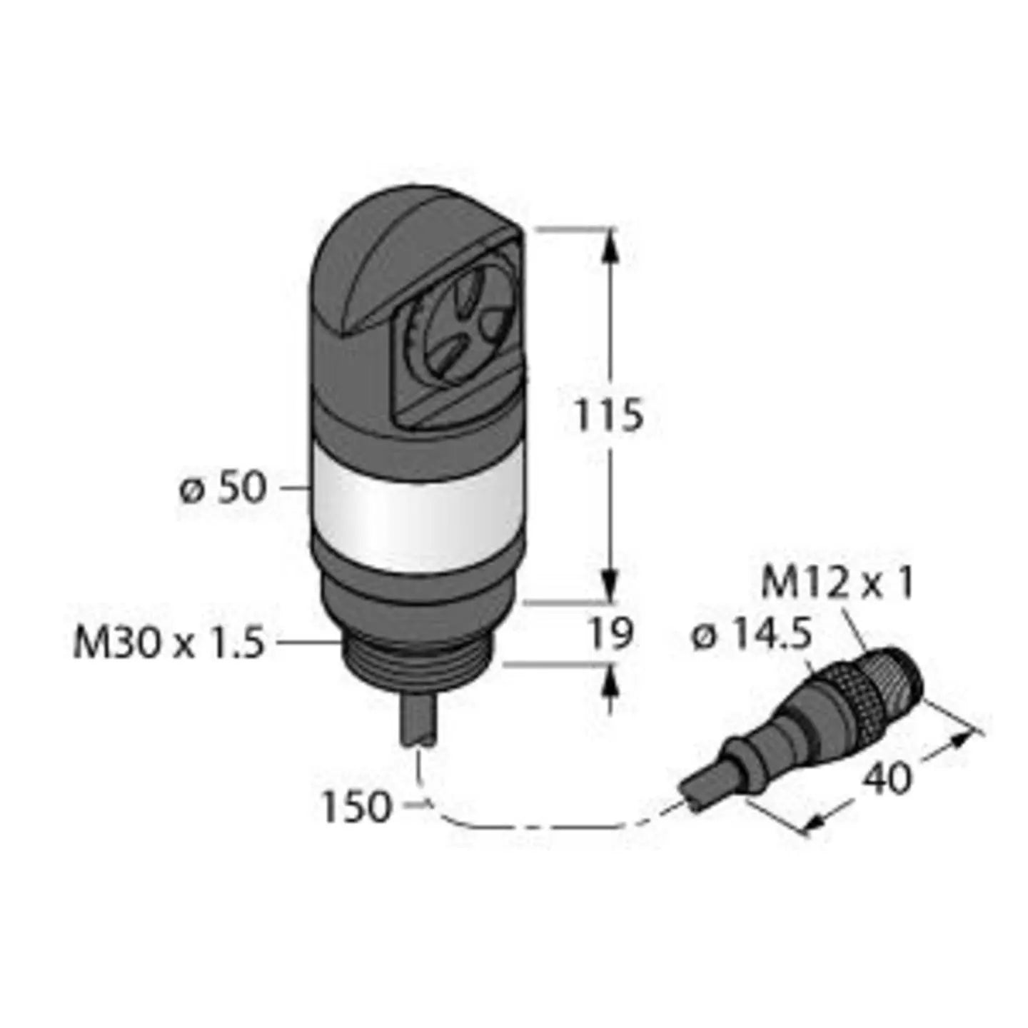 B-Ware Turck Signalsäule Led Anzeige Signalgeber Rot Kunststoffgehäuse Schutzart Ip67 - 662488864101