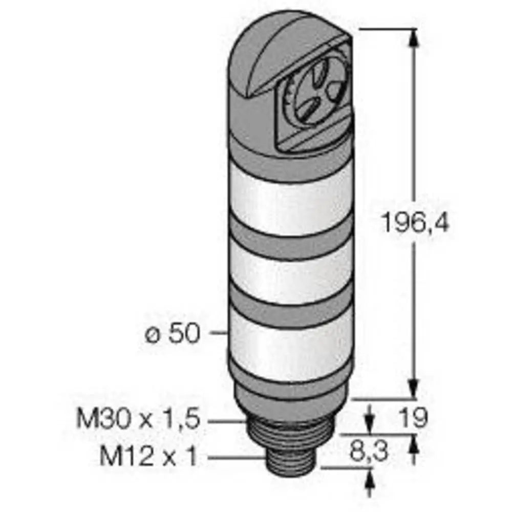 B-Ware Turck Led Anzeige Signalsäule Kombi Signalgeber Schwarz Ip67 M12 X1 3 Farben - 662488166823