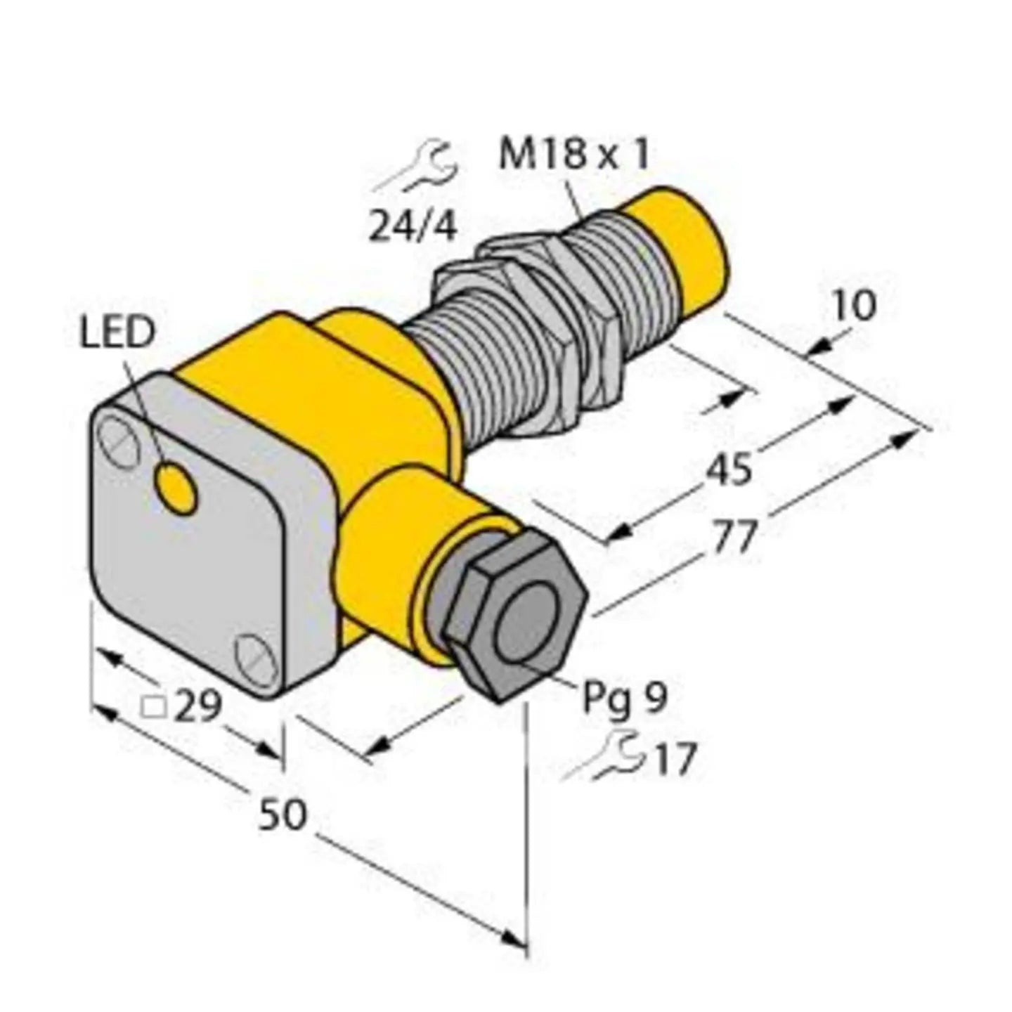 B-Ware Turck Induktiver Sensor Näherungsschalter Ni10 G18 Sk Ap6 X Pnp Klemme Metall - 4047101142921