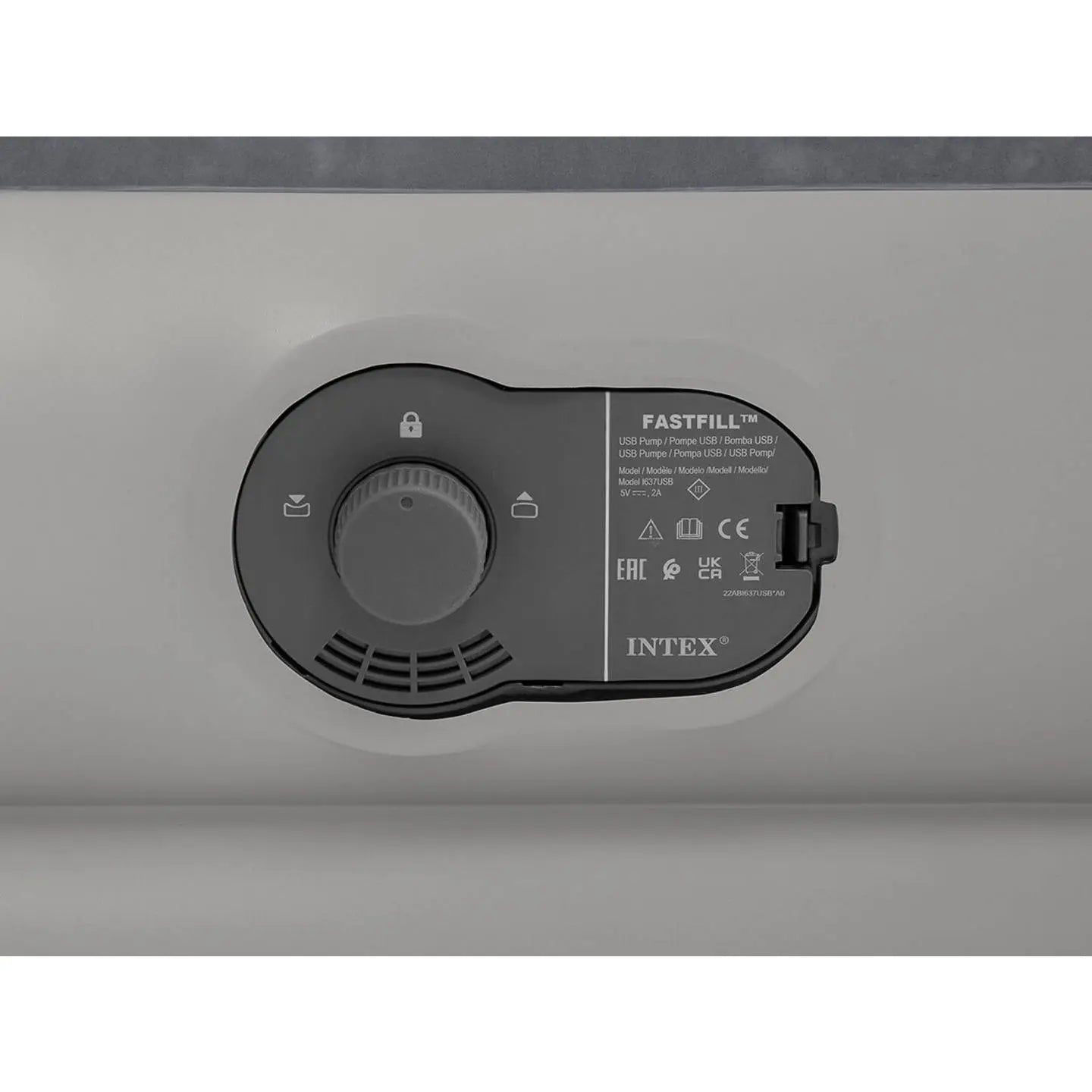 B-Ware Intex 64112 Einzelmatratze Mit Usb Fastfill Pumpe Farbe Grau 99 X 191 X 30 Cm235