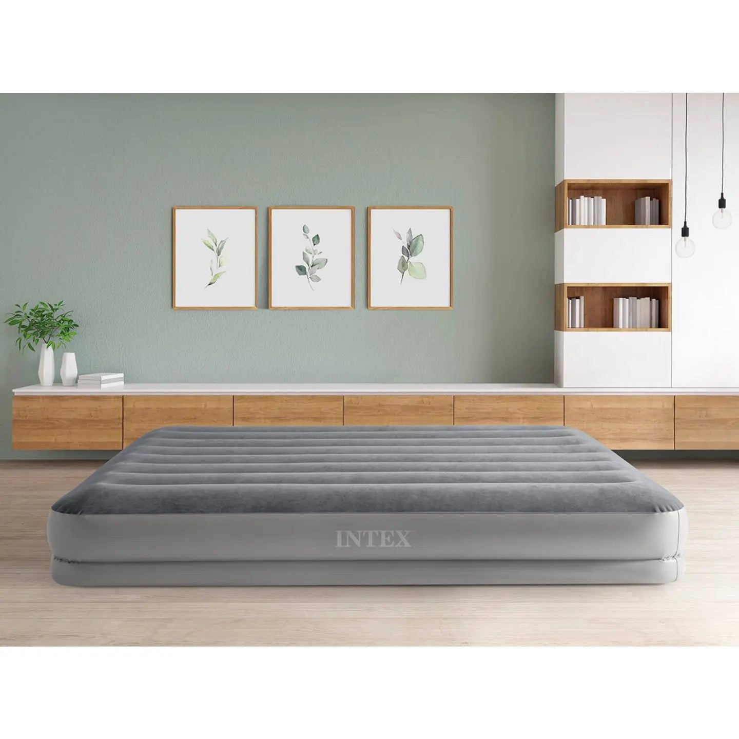 B-Ware Intex 64112 Einzelmatratze Mit Usb Fastfill Pumpe Farbe Grau 99 X 191 X 30 Cm235