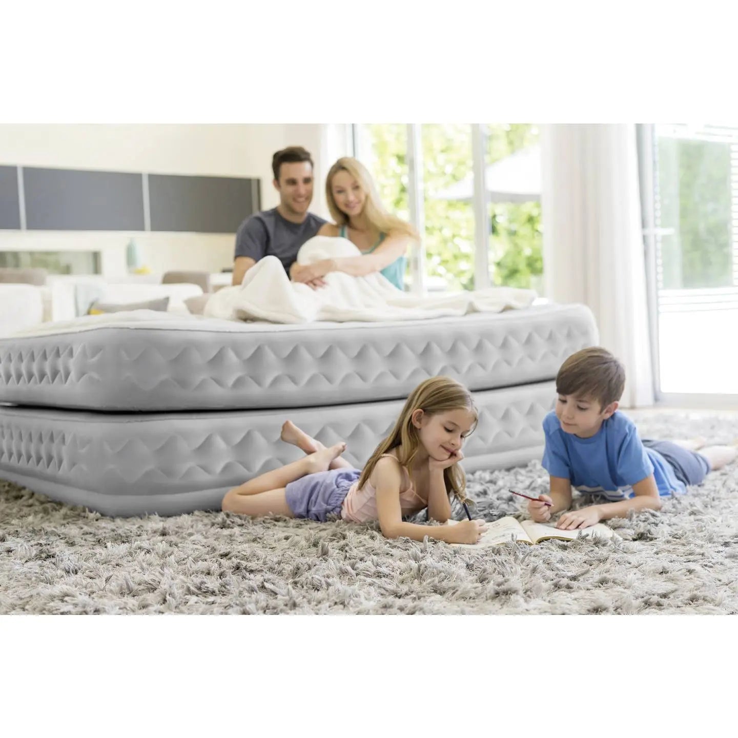 D-Ware Intex 64488 Nd Twin Supreme Air Flow Airbed Fiber Tech Luft Matratze Matratze111 - 6941057423005