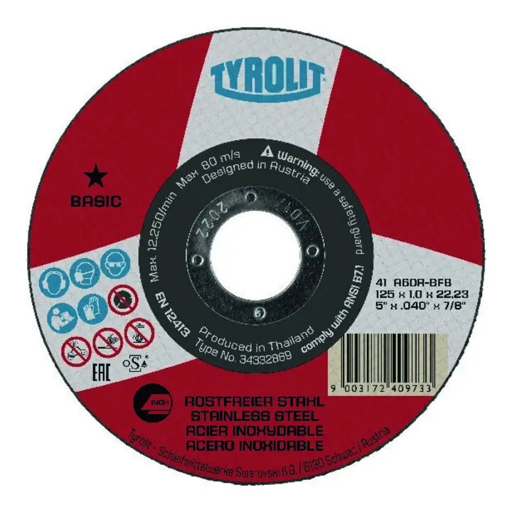 B-Ware Tyrolit Trennscheibe Trennblatt Inox Stahl Winkelschleifer Profil ø125mm 5 Stück - 9003172409733