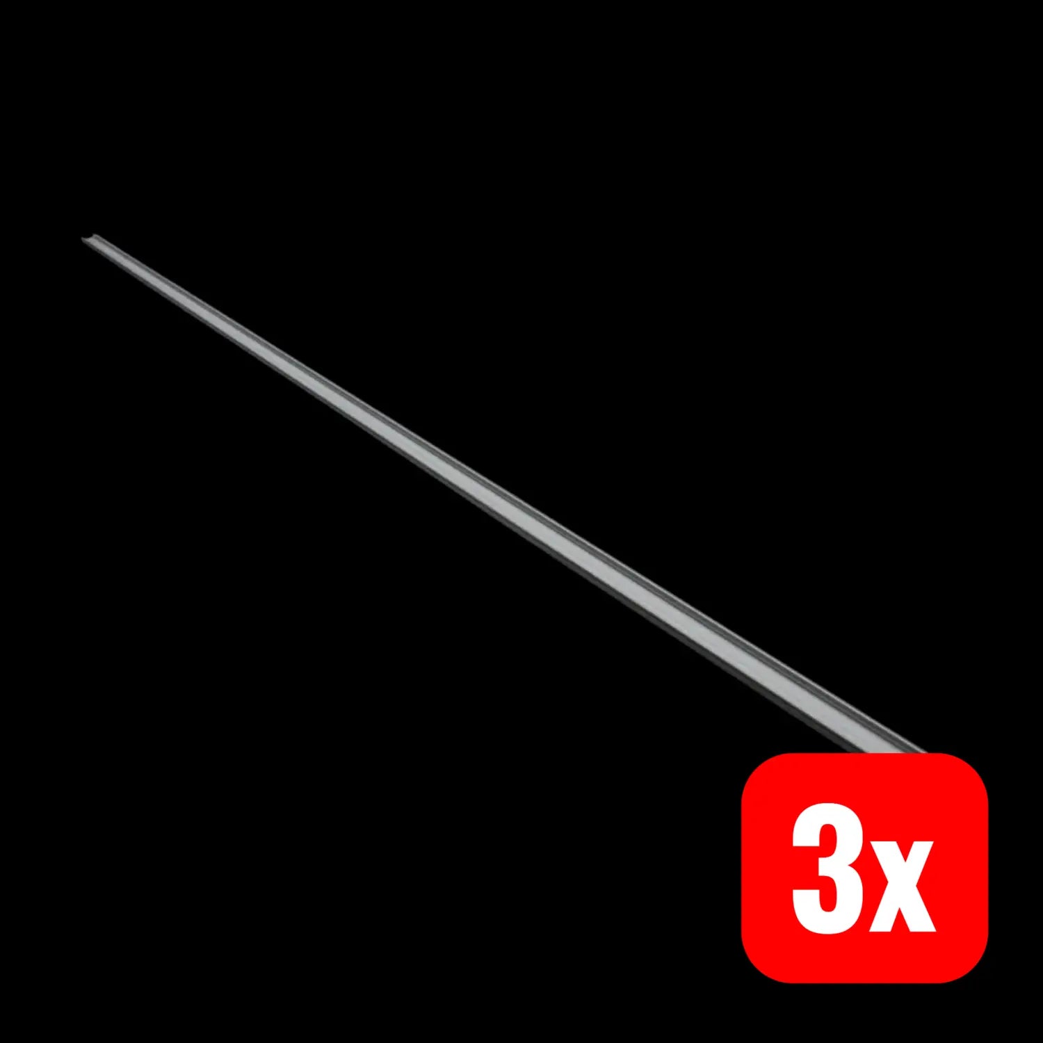 B-Ware Deko Light U Profil Schiene Aluminium Eloxiert Aufbau Led Stripes 1 M 3 Stück - 4042943120236