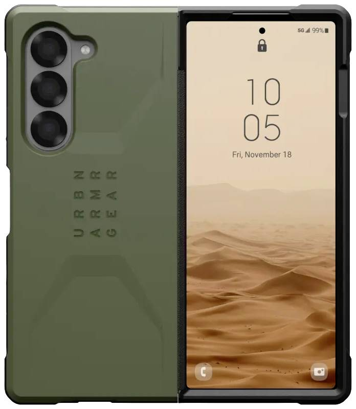 Coque arrière pour Samsung Galaxy Z Fold6 de marque Urban Armor Gear Civilian (produit de seconde main)