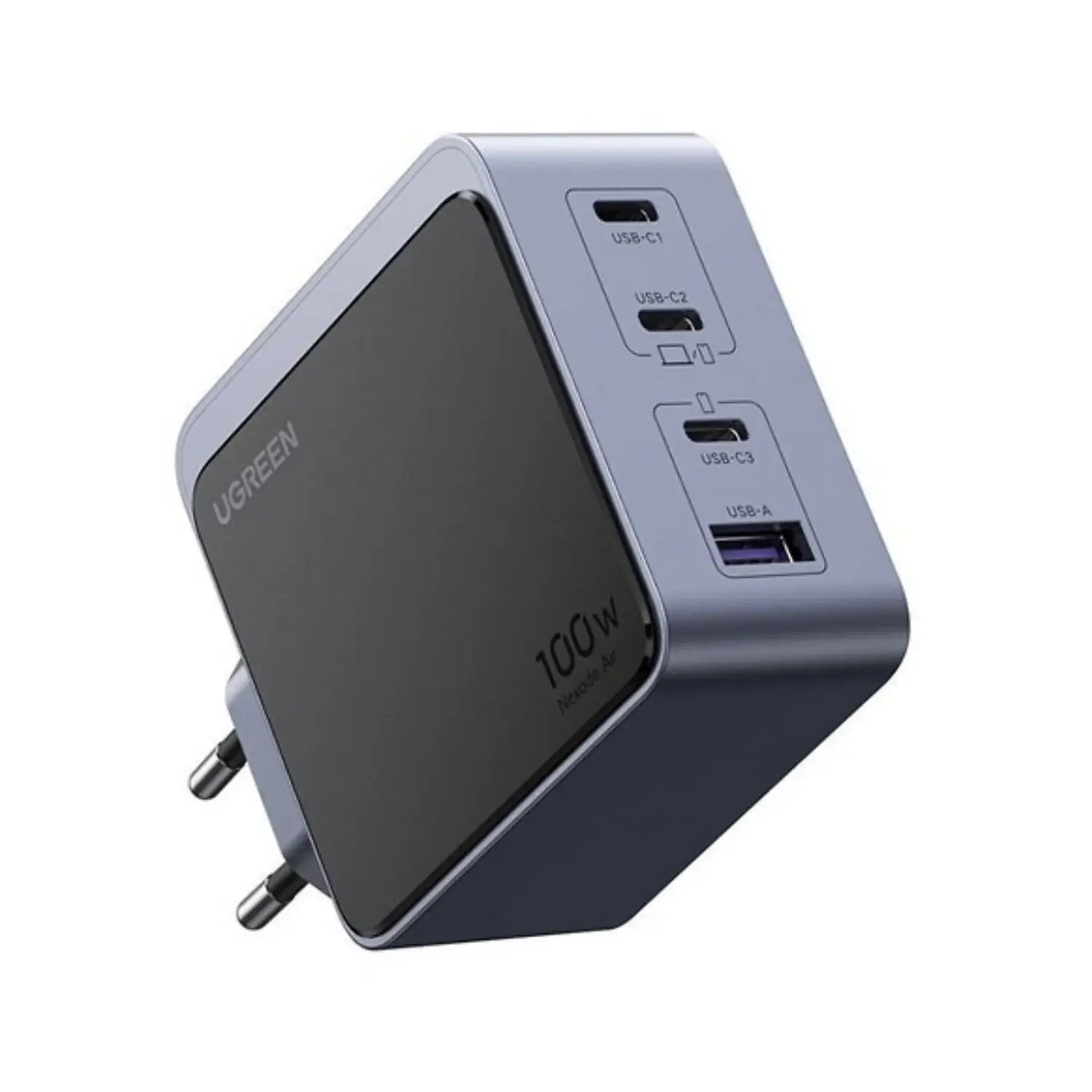 B-Ware Ugreen Ladegerät Netzteil Ladeadapter Nexode S Mehrfachlader 100 W 4 Port Grau - 6941876230433