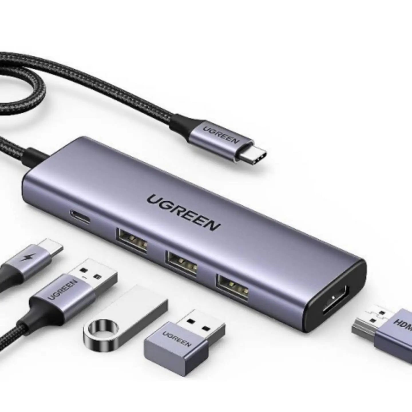 B-Ware Ugreen Dockingstation Usb C Hub Universal Aluminium Usb 3.0 Hdmi Power Delivery - 6941876215966