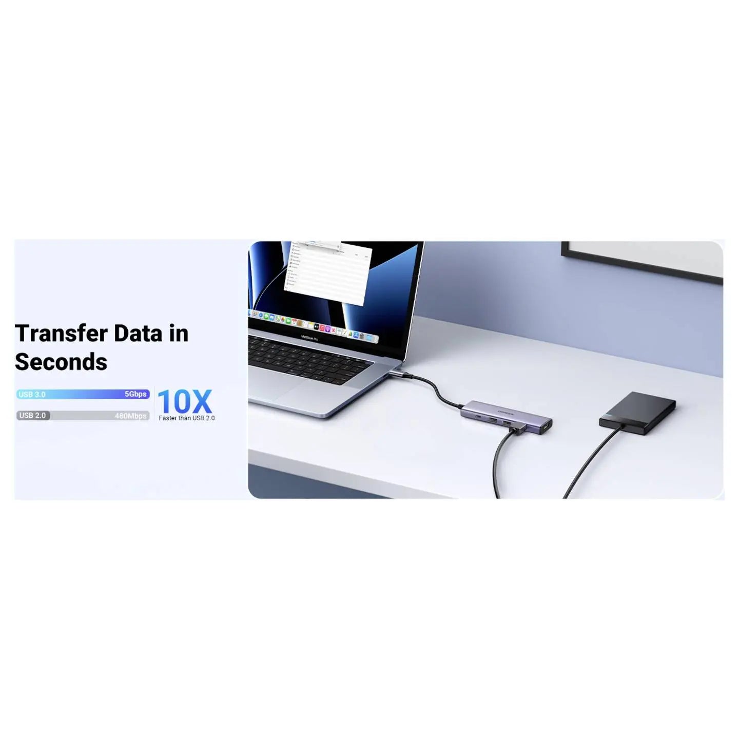 B-Ware Ugreen Dockingstation Usb C Hub Universal Aluminium Usb 3.0 Hdmi Power Delivery - 6941876215966