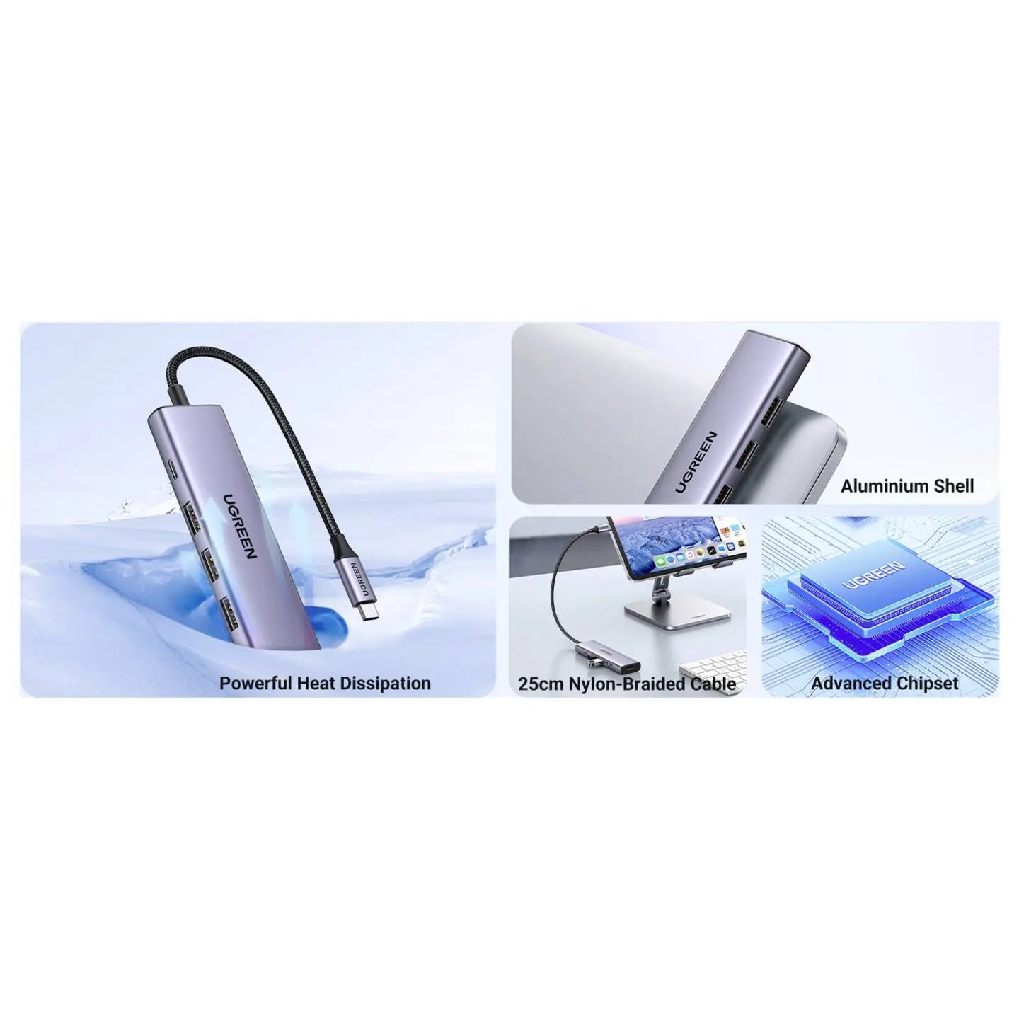 B-Ware Ugreen Dockingstation Usb C Hub Universal Aluminium Usb 3.0 Hdmi Power Delivery - 6941876215966