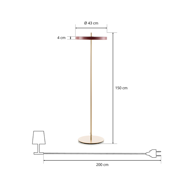 Umage Asteria Stehlampe Bodenleuchte Led Rubinrot 3000 K Siehe Text/Foto B-Ware - 5710302023410
