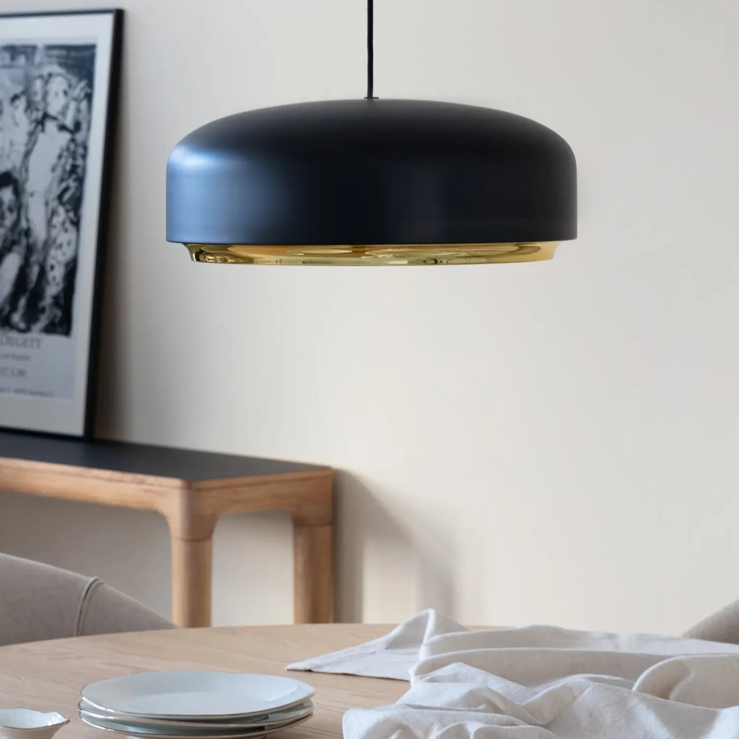 B-Ware Umage Hängeleuchte Led Pendelleuchte Hazel Schwarz Messing Aluminium ø 40 Cm - 5710302024400