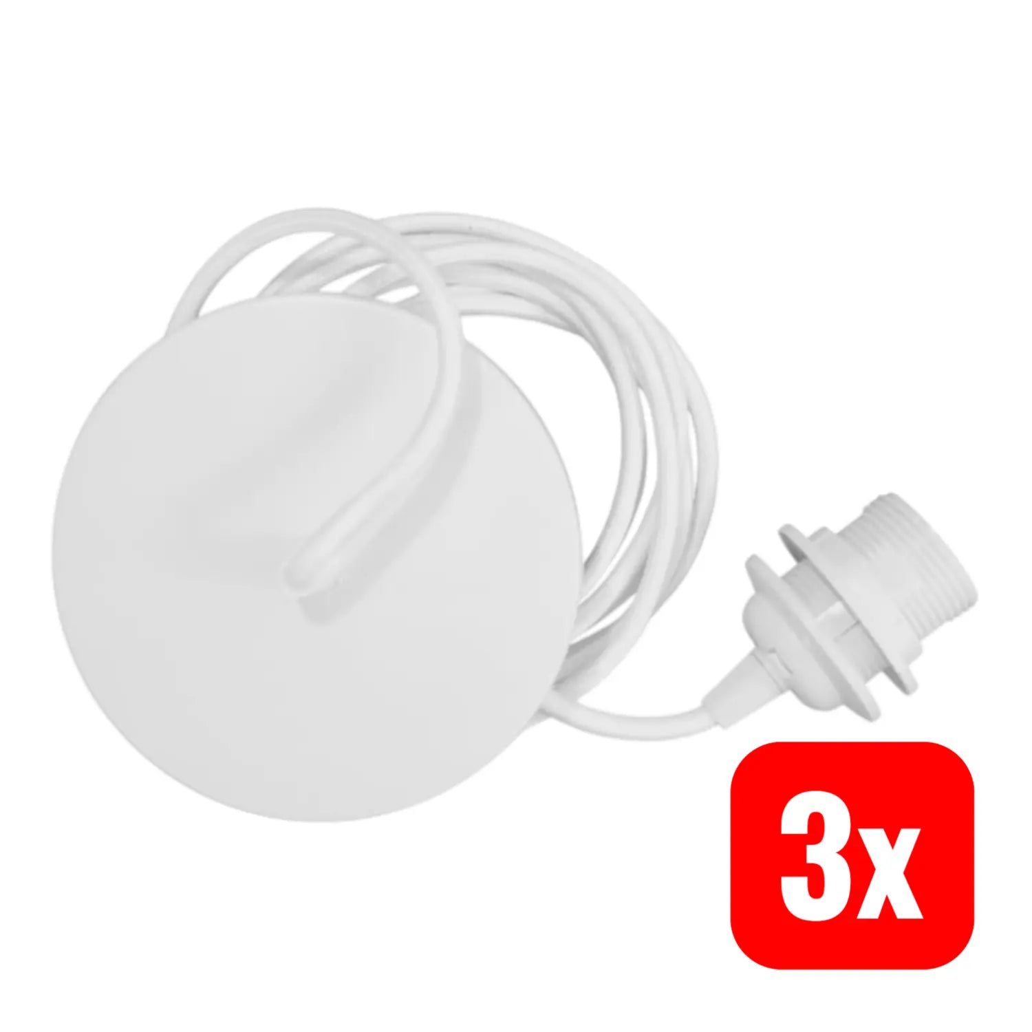 B-Ware Umage Kabelset Lampenfassung Rosette Lampensockel Mit Kabelführung Weiß 3 Stück - 5710302041445