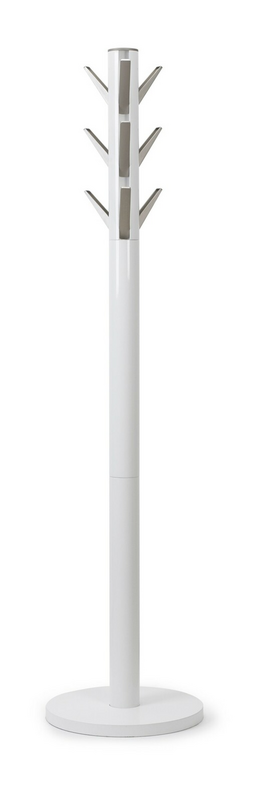 B-Ware Umbra Flapper Garderobenständer Garderobe Weiß Silber Holz Siehe Text/Foto - 28295271974