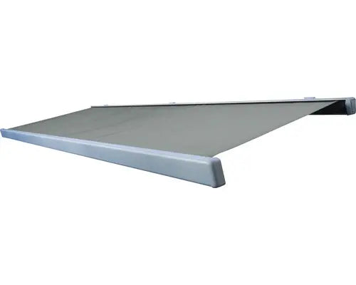 B-Ware Unbekannt Kassettenmarkise Markise Levante Grau Ral9006 Motor Led 4x3m Balkon - 4306517435295