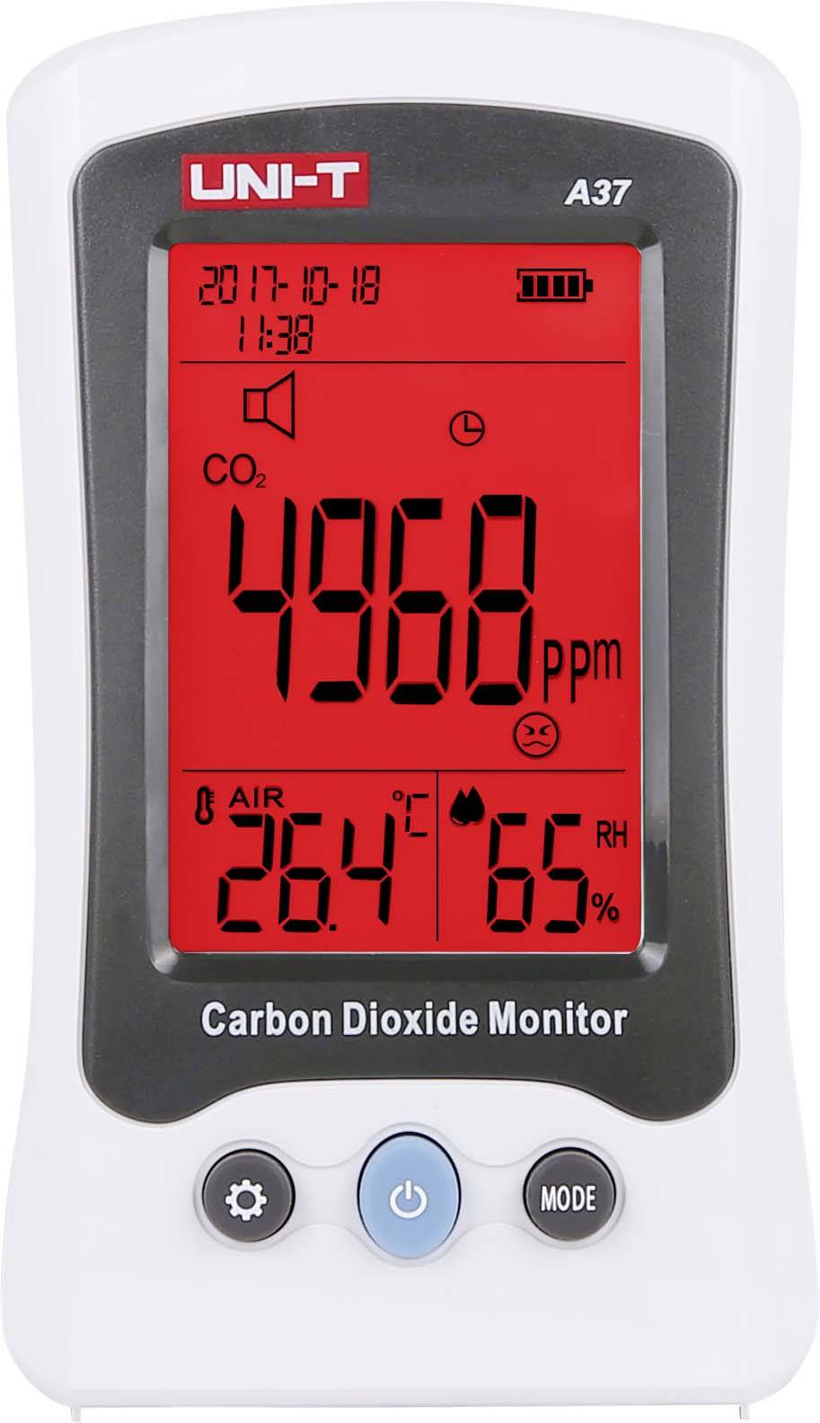Uni-T A37 Kohlendioxid-Messgerät Gasmessgerät CO2 Temperatur Luftfeuchtigke957 - 4064161154176