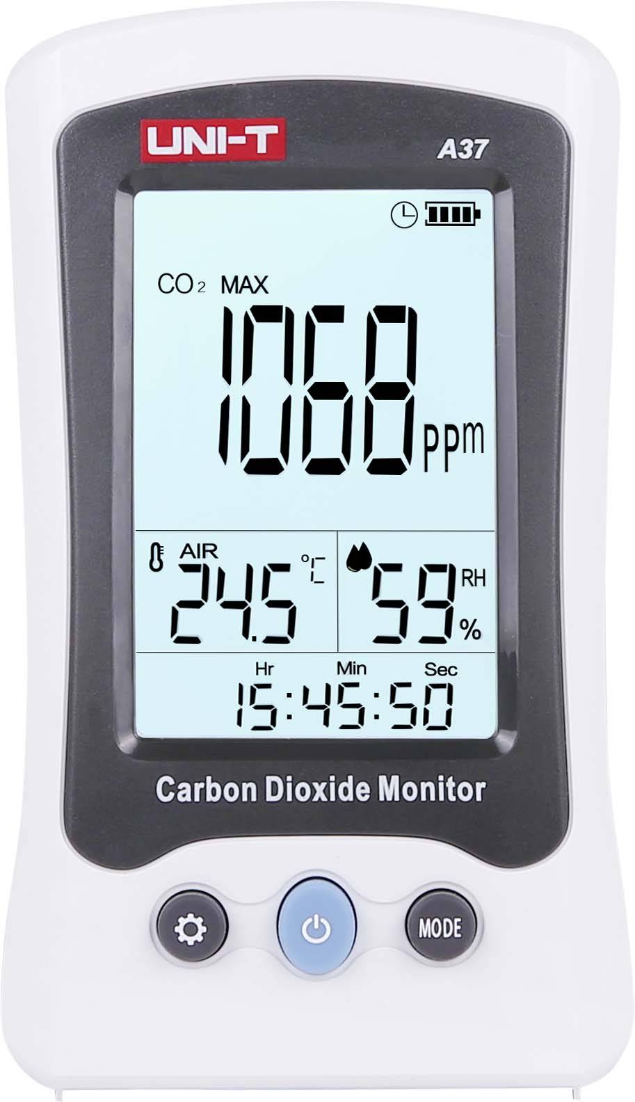 Uni-T A37 Kohlendioxid-Messgerät Gasmessgerät CO2 Temperatur Luftfeuchtigke957 - 4064161154176