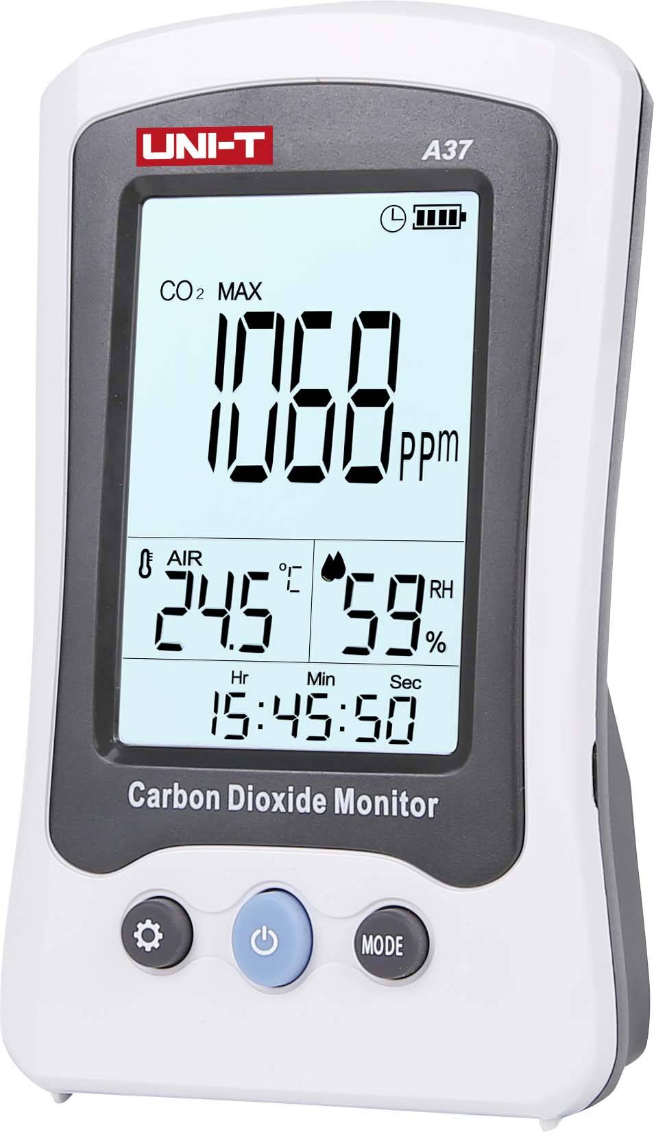 Uni-T A37 Kohlendioxid-Messgerät Gasmessgerät CO2 Temperatur Luftfeuchtigke957 - 4064161154176