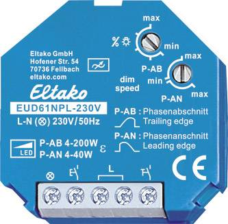 Eltako 61100832 Universal Dimmer Dimmer Blue 230 V Ohne N Anschluss Unterputz B-Ware - 4010312109618